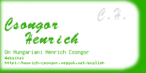 csongor henrich business card